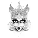 krishna tattoo design idea