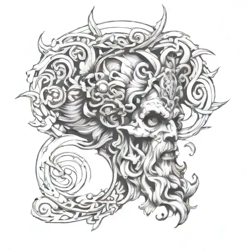 hades Greek god symbol tattoo design idea
