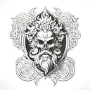 hades Greek god symbol in alchemy tattoo design idea