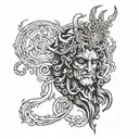 hades Greek god symbol in alchemy tattoo design idea