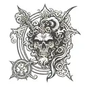 hades Greek god symbol in alchemy tattoo design idea