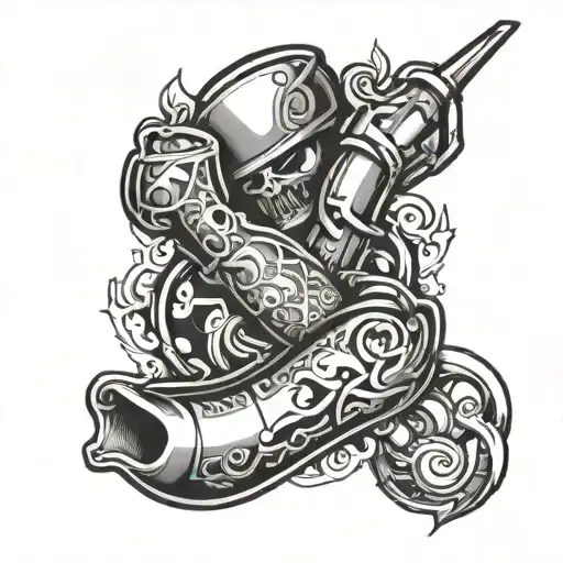 Snap on tools arm sleeve tattoo design idea
