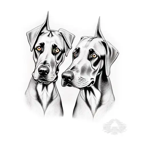 tres doberman tattoo design idea