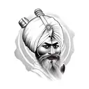 sikh warrior tattoo design idea