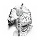 sikh warrior tattoo design idea