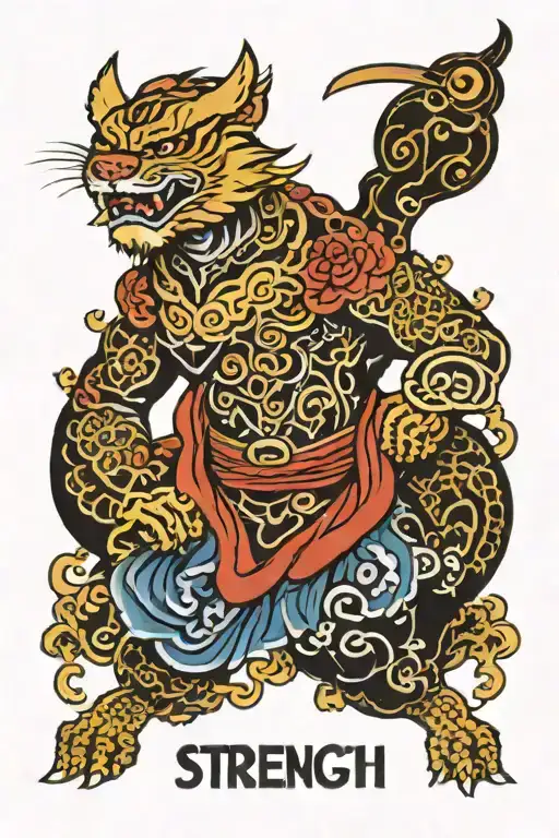 Strength Wisdom Charm tattoo design idea