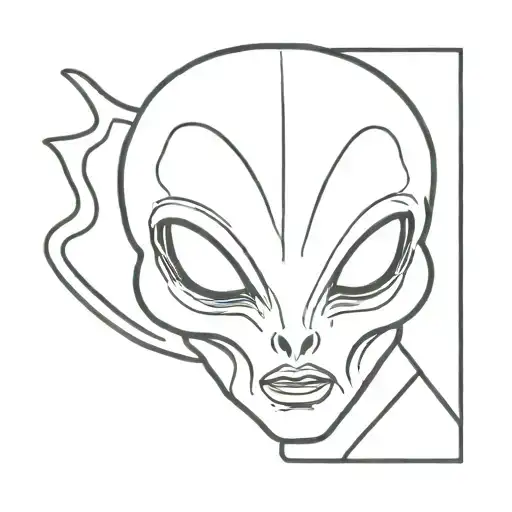 alien face tattoo tattoo design idea