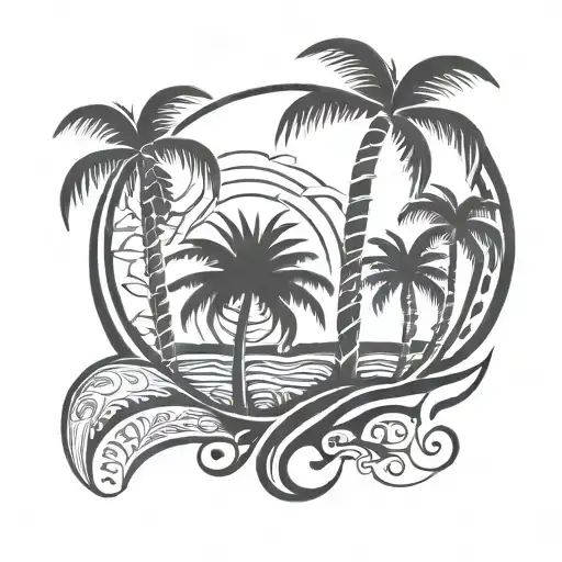 Palm Tree tattoo design idea
