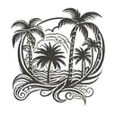 Palm Tree tattoo design idea