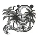 Palm Tree tattoo design idea