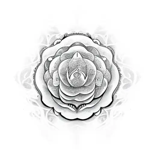 Symbolic representation of the Tudor rose tattoo design idea