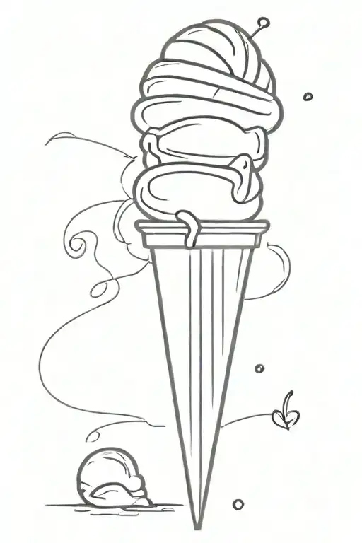 ice cream with date tattoo tattoo design idea