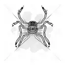 word "exit life" with a spider in the center tattoo design idea