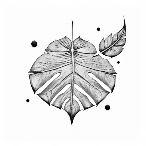 Rufus Du Sol Monstera Tattoo tattoo design idea