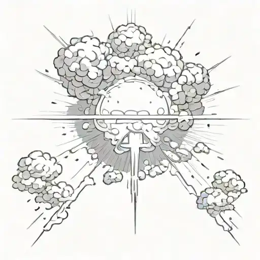 a nuclear explosion tattoo design idea