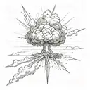 a nuclear explosion tattoo design idea
