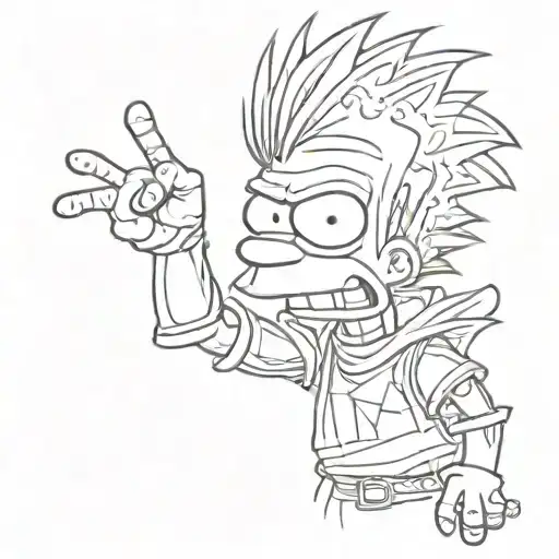bart simpson tattoo design idea