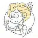 Lisa Simpson smoking tattoo design idea
