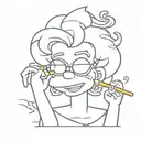 Lisa Simpson smoking tattoo design idea
