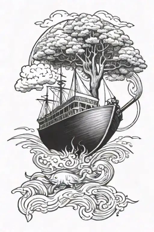 noahs ark themed tattoo tattoo design idea