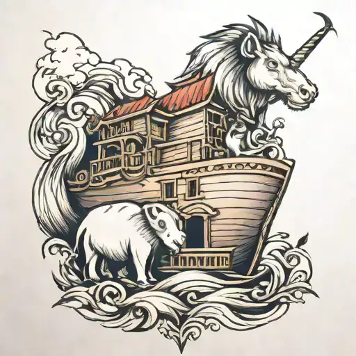 noah's ark tattoo design idea