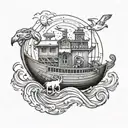 noahs ark themed tattoo tattoo design idea