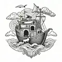 noahs ark themed tattoo tattoo design idea