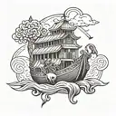 noahs ark themed tattoo tattoo design idea