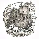 noah's ark tattoo design idea