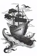 noahs ark survival evolved tattoo design idea