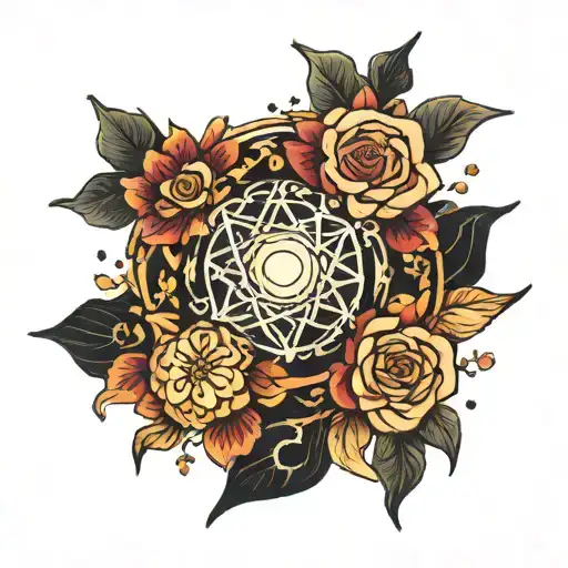 family constellation intertwined tattoo design idea