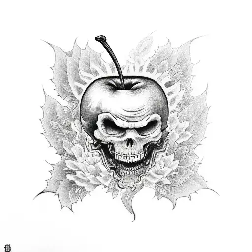 shinigami apple michael angelo tattoo design idea