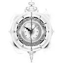 demonic grandfather clock tattoo design idea