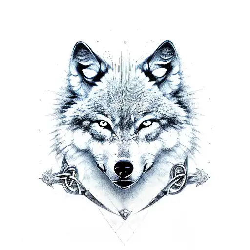 Wolf Tattoo Vector Set Vector Download