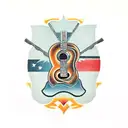 guitar paul and tab tattoo design idea