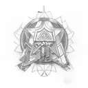 Incorporate electrical engineering symbols into a tattoo inspired by video games tattoo design idea