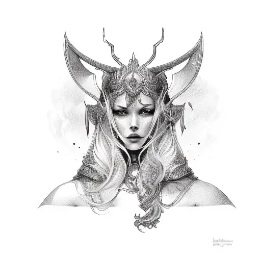 Freya tattoo design idea