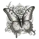sharp butterfly and tling tattoo design idea