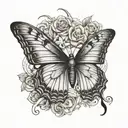 sharp butterfly and tling tattoo design idea