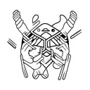 a hand with finger crossed tattoo design idea