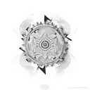 Gear patern tattoo design idea