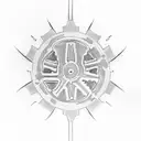 Gear patern tattoo design idea