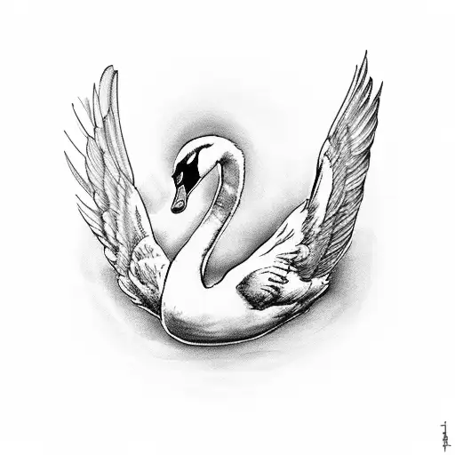 Swan lake  tattoo design idea