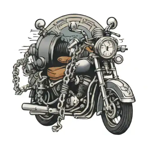 spark plug d'allumage moto odometer chains tattoo design idea
