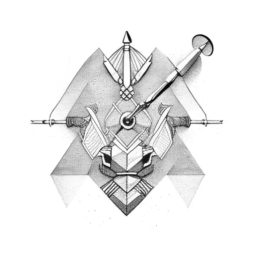 sagittarius + time tattoo design idea