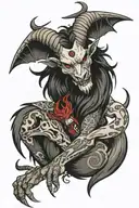 capricorn devil tattoo design idea