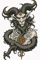 capricorn devil tattoo design idea