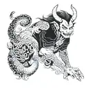 capricorn devil tattoo design idea
