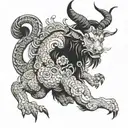 capricorn devil tattoo design idea
