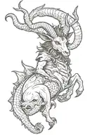capricorn devil tattoo design idea